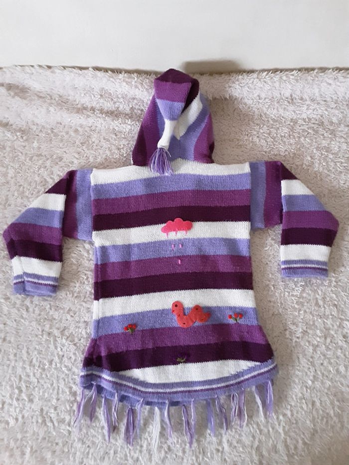 Pull péruvien en laine 3 ans - photo numéro 2