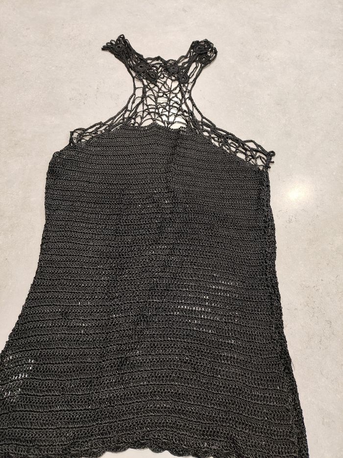 Haut noir débardeur crocheté 3 Suisses – Taille 36