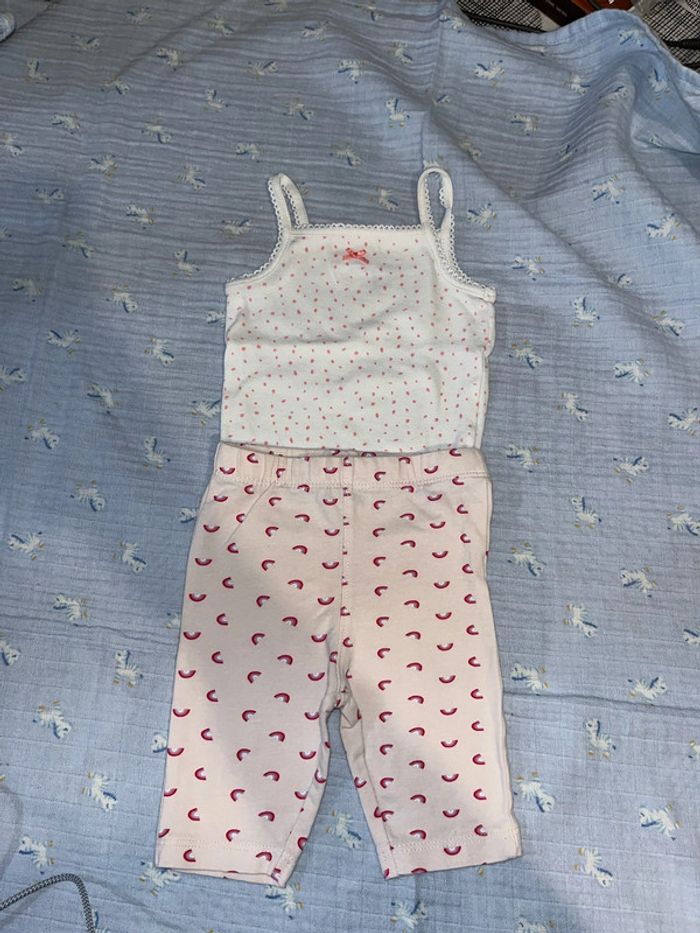 Ensemble body et legging short 6 mois 68 cm