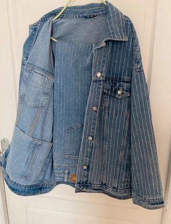 Ensemble veste en jean avec pantalon à strass