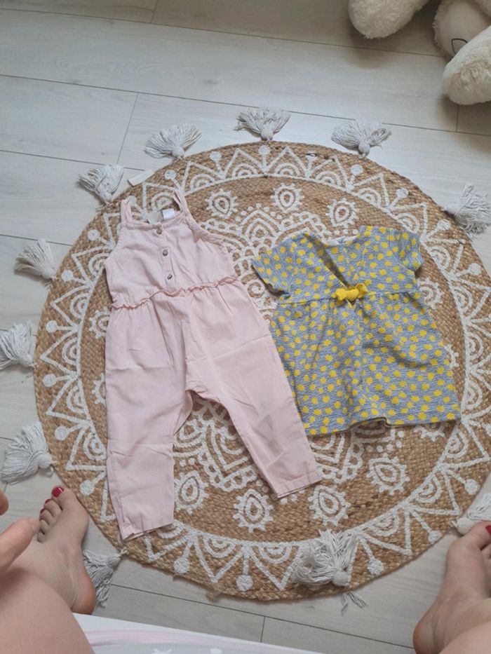 Combinaison plus robe zara taille 9/12 mois