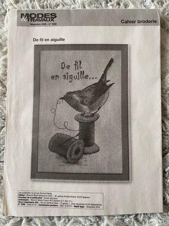 Lot de 4 Patrons broderie neuf