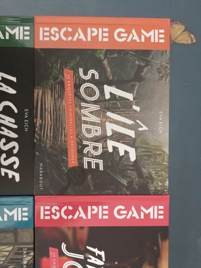 4 livres escape game a découper l ile sombre  jouets diable pères noel - photo numéro 2