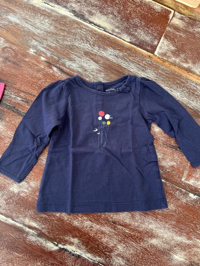 Lot 4 tee shirt fille 9 mois - photo numéro 8