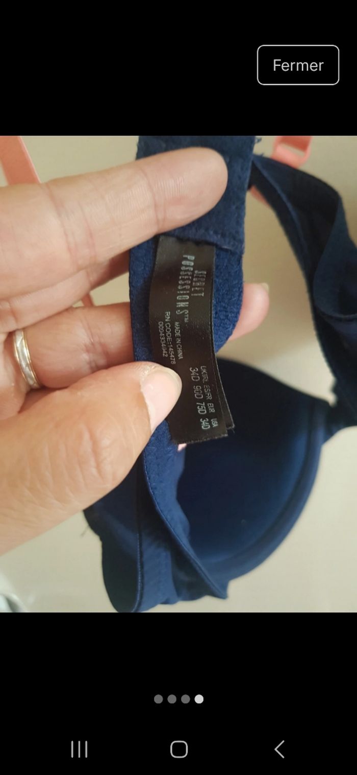 90D soutien-gorge bleu marine et rose - photo numéro 4