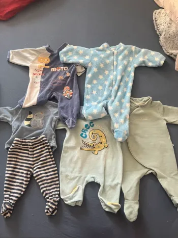 LOT DE 5 PYJAMA HIVER BEBE GARCON 3 MOIS