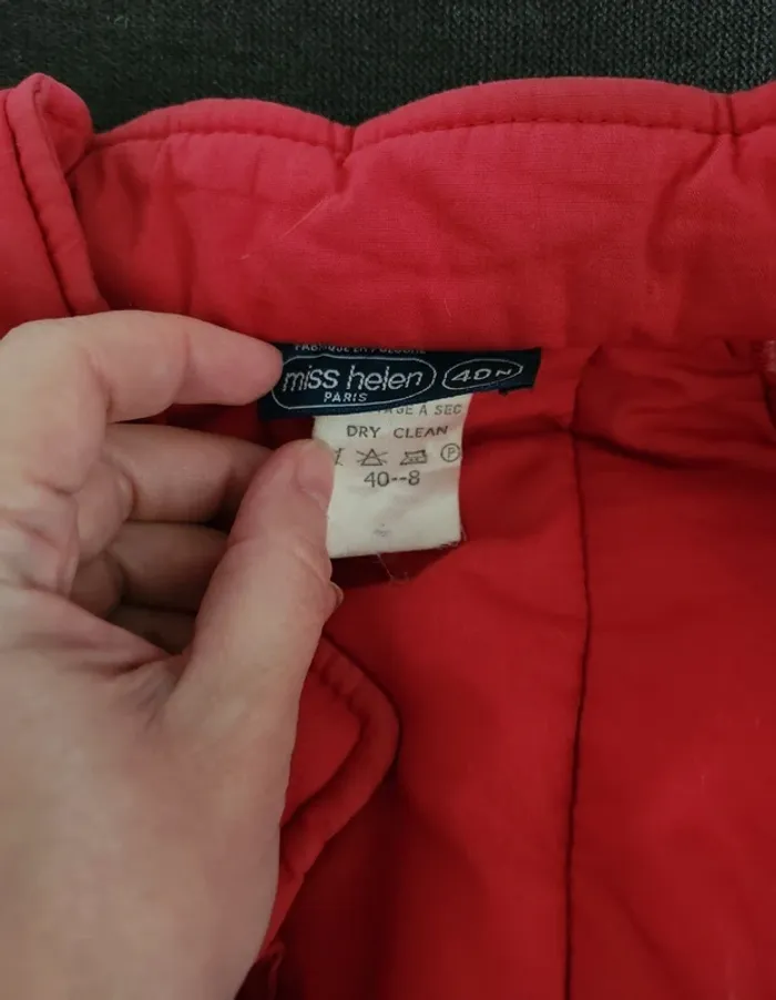 Manteau rouge Miss Helen taille 40 en coton en bon état - photo numéro 7