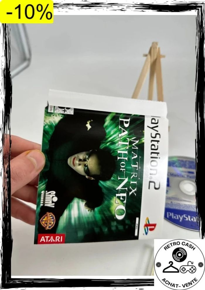 PS2 Playstation 2 PAL the matrix path of neo promo press presse avec 2 jaquettes - photo numéro 6