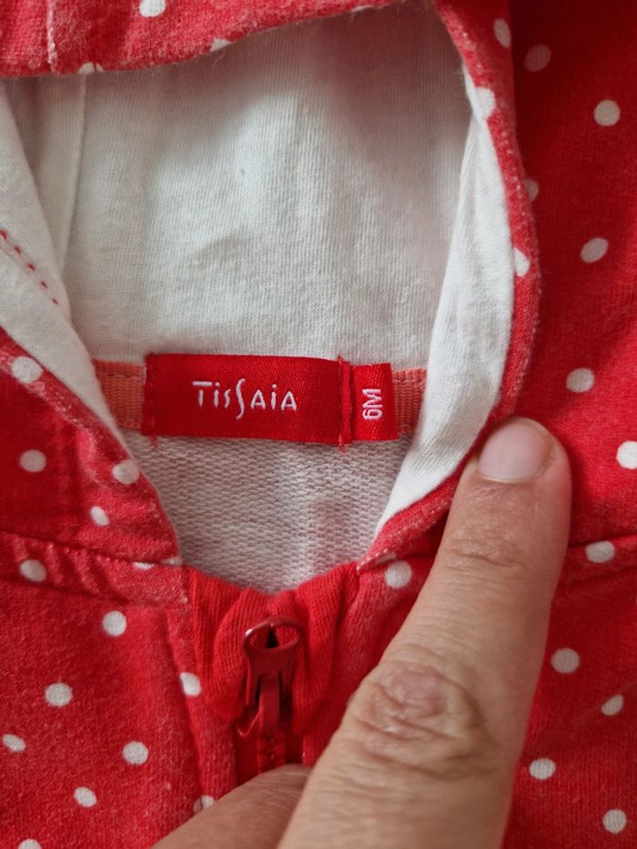 Veste zippée à capuche 6 mois - photo numéro 3