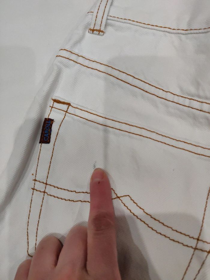 Jean Caroll blanc vintage taille haute T40 - photo numéro 9