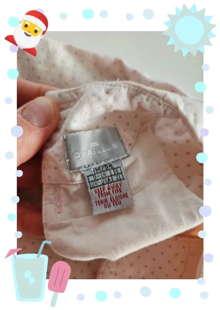 salopette combinaison cyrillus  1 Mois rose pale - photo numéro 6