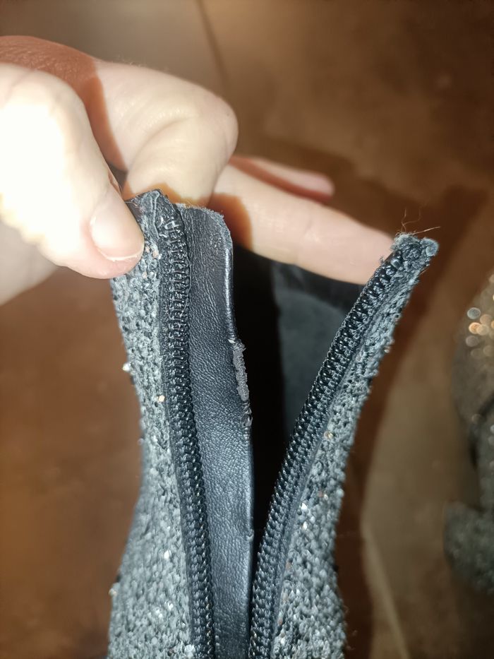 Bottines argentées paillettes - photo numéro 10