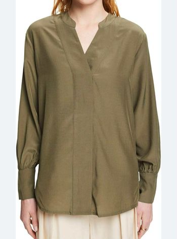 Blouse chemisier ESPRIT damen kaki Taille L Neuf