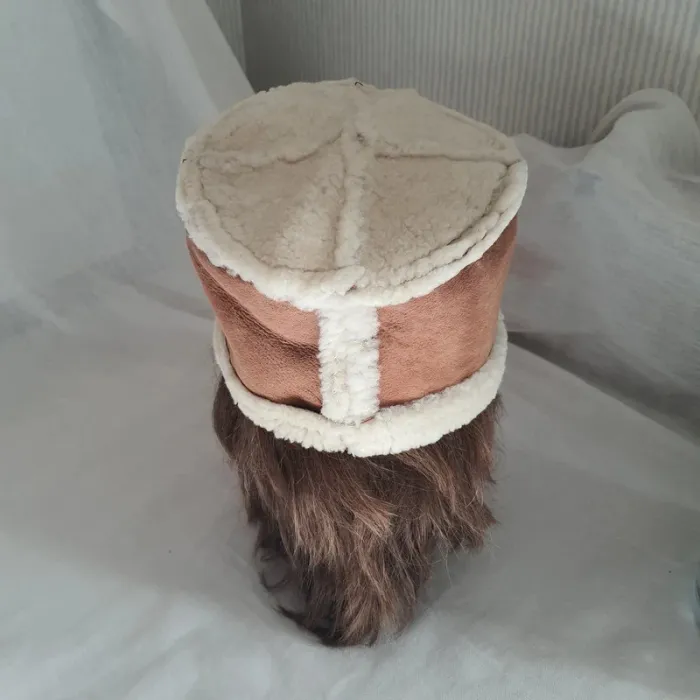 Toque femme cuir camel - photo numéro 4