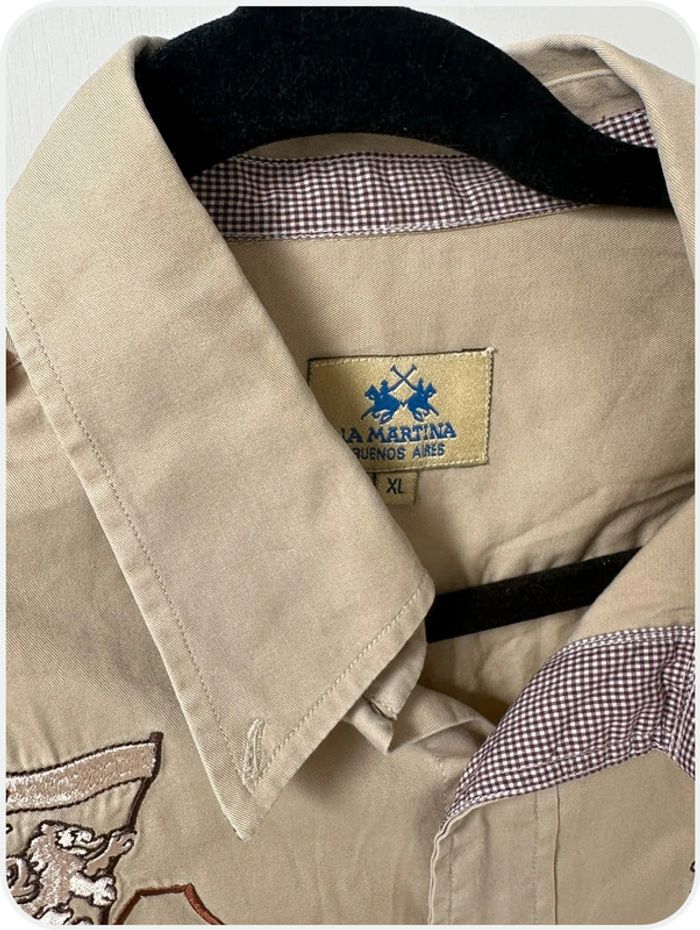 Chemise La Martina beige XL - très bon etat - photo numéro 7