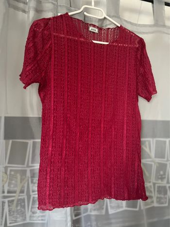 T-shirt rose dentelle  Pimkie