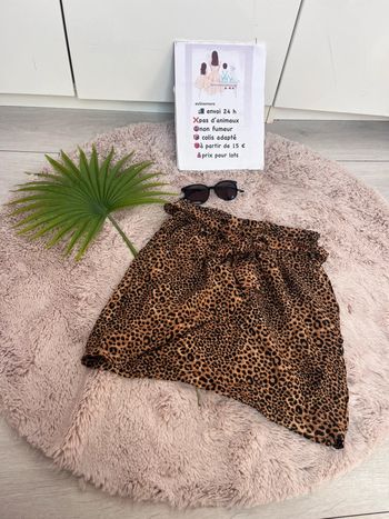 jupe imprimée léopard très douce