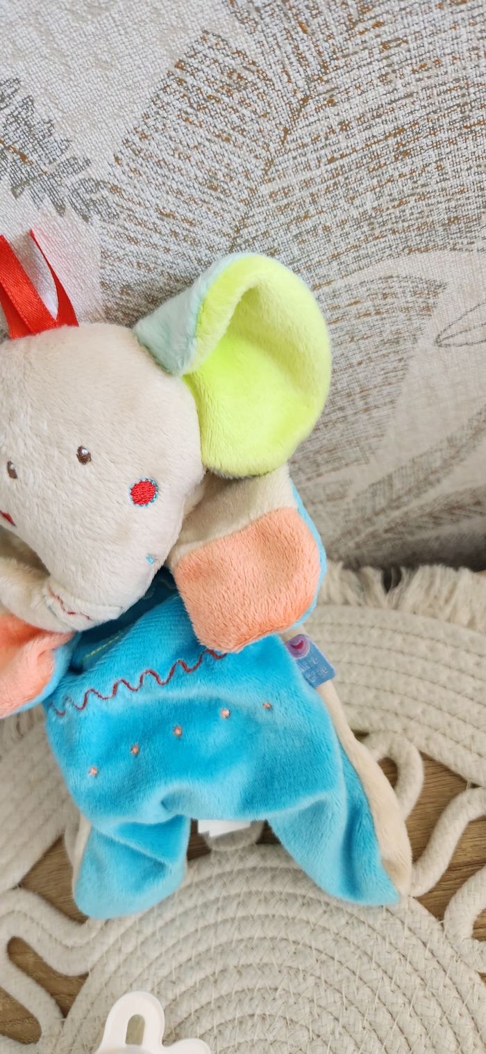 Doudou Lange Éléphant Sucre d'orge - photo numéro 4