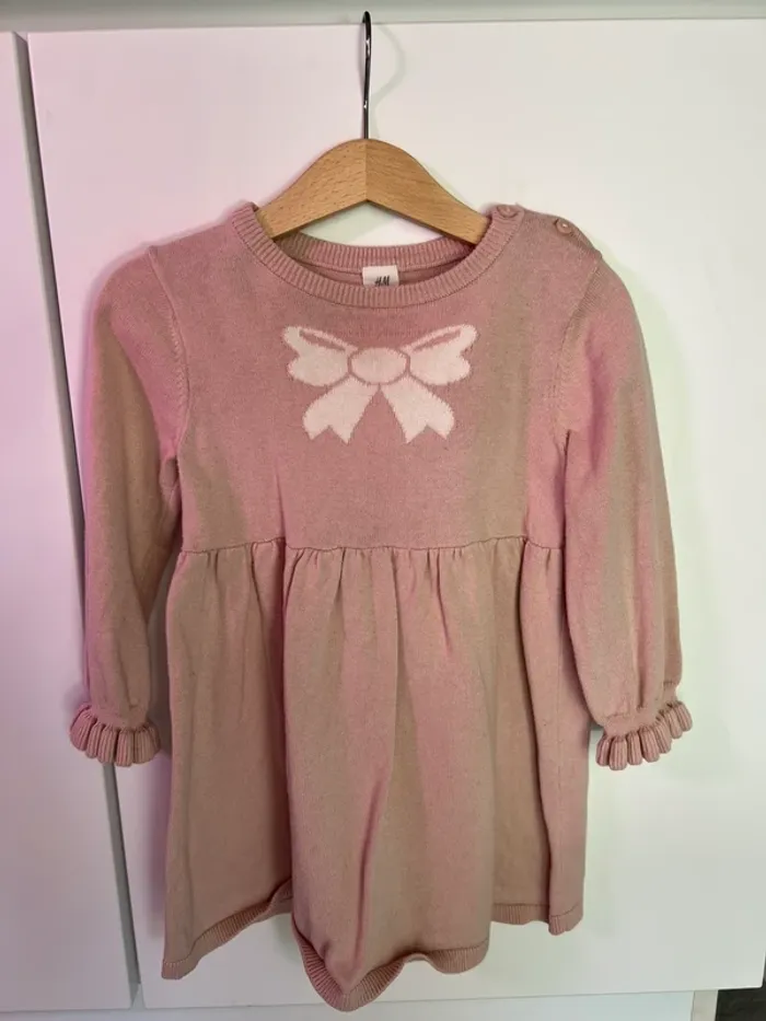 Robe rose fille avec noeuds H&M 92cm