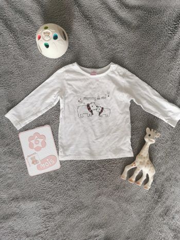 T-shirt manches longues Dopodopo 3 mois