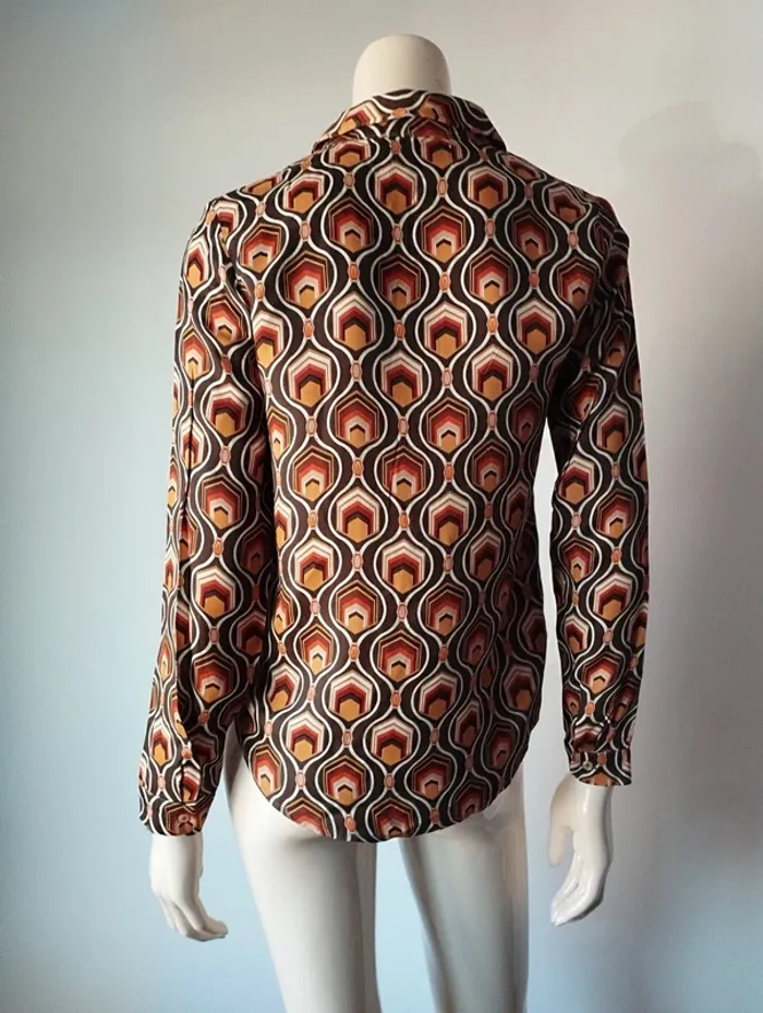 Chemise Freeman motif rétro XS - photo numéro 5