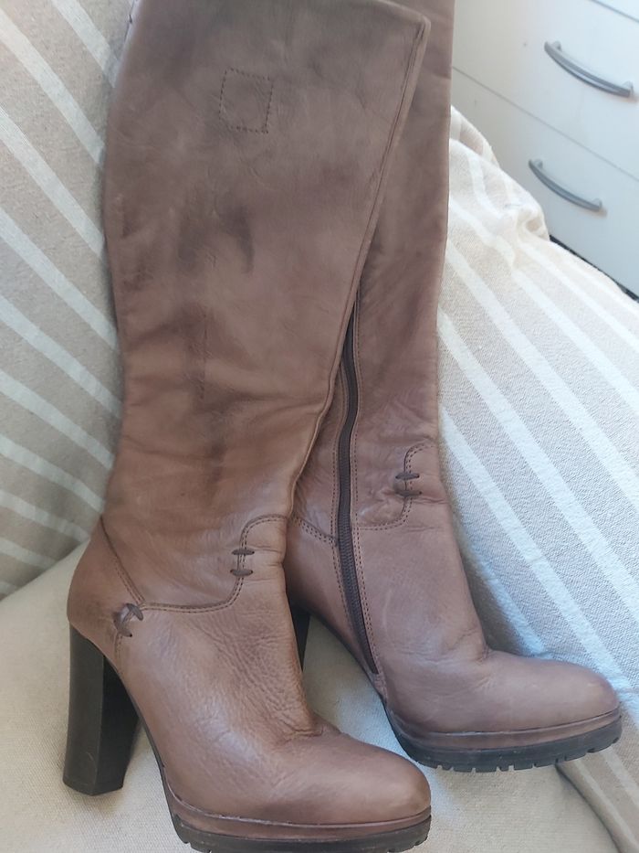 Bottes vintage cuir - photo numéro 6