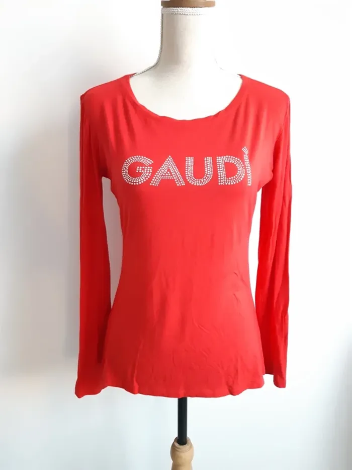 Tee shirt manches longues rouge GAUDI T36