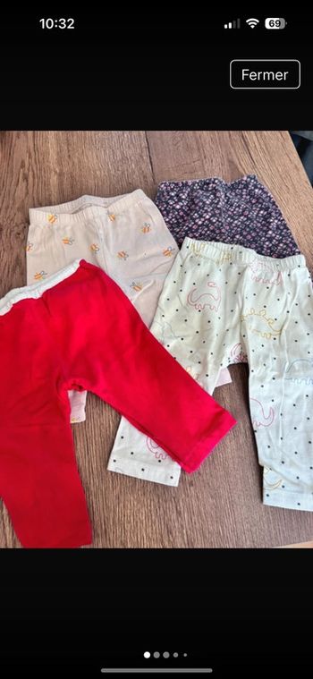 Lot de 4 leggings 3/6 mois