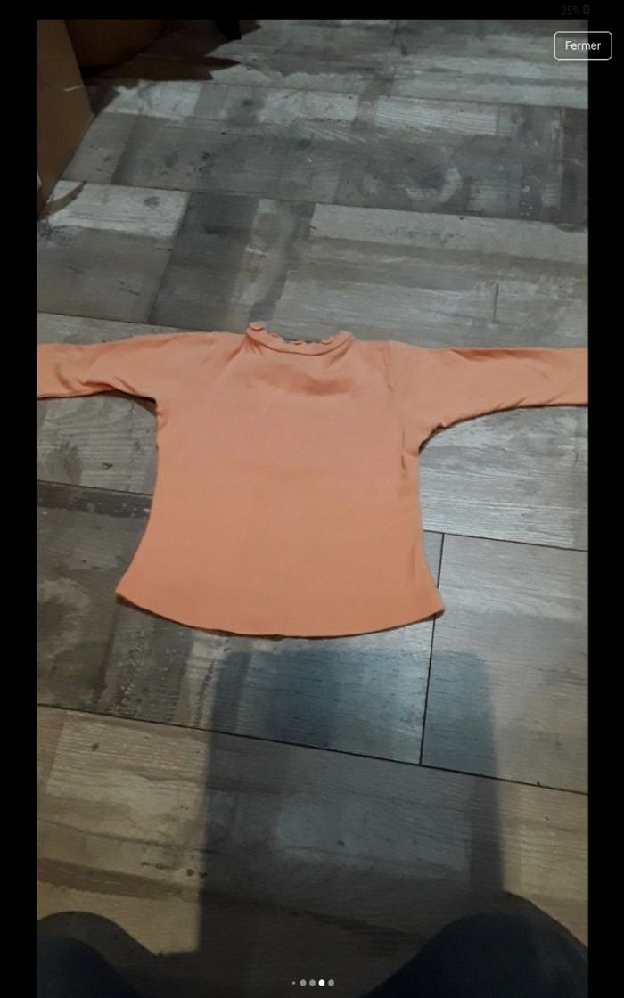 Tee shirt manche longue dessin papillon - photo numéro 5