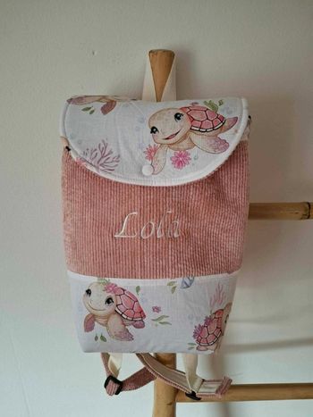 Sac à dos tortue rose