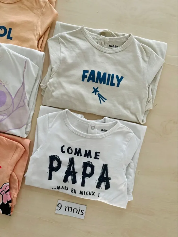 Lot 5 pyjamas bébé 9 mois 7 cm - photo numéro 2