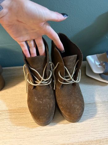 Chaussure cuir suédine