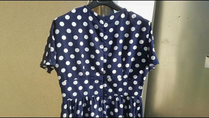 Robe à pois et dentelle vintage - photo numéro 6