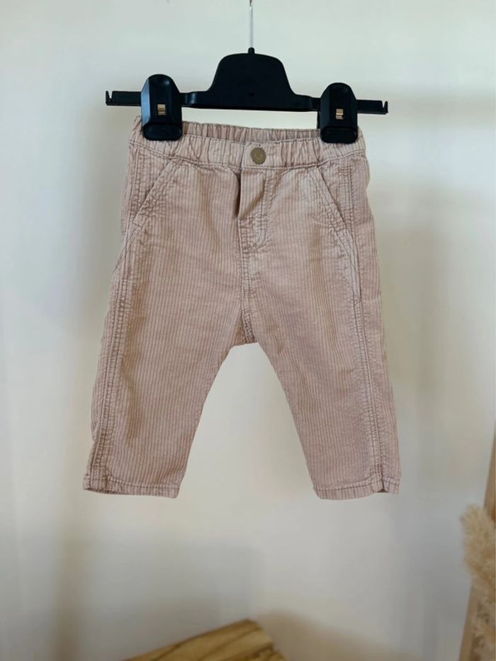 Pantalon velour h&m élastique réglable à la taille 12 mois - photo numéro 2