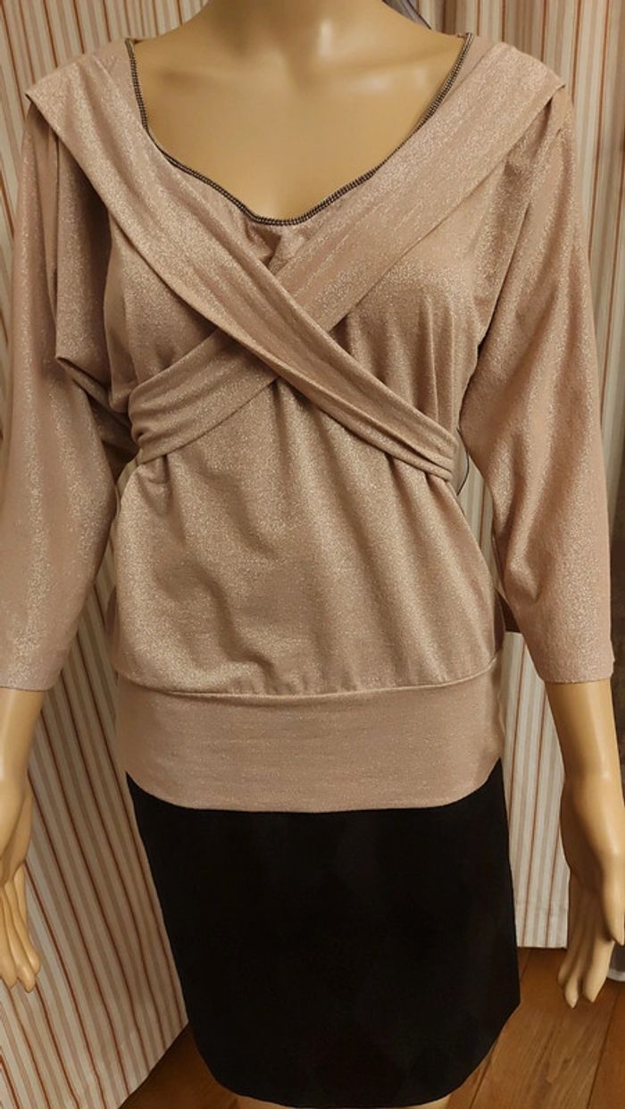 Blouse Avalanche Rose pailleté t 36/38 - photo numéro 7