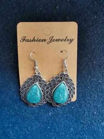 Boucles fantaisie turquoises