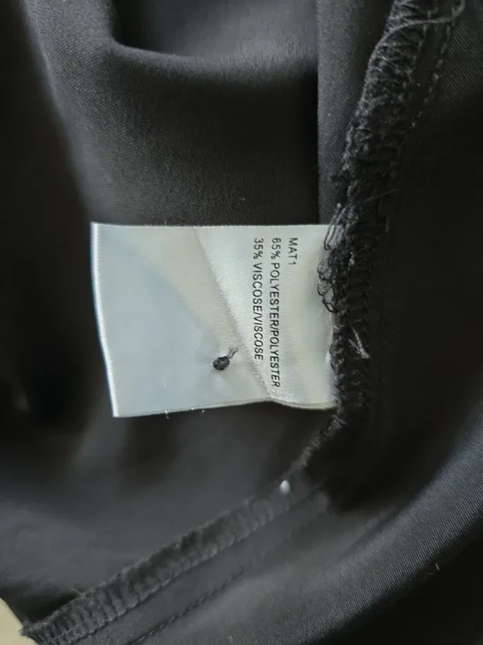 Chemisier noir satin brillant polyester viscose - photo numéro 7