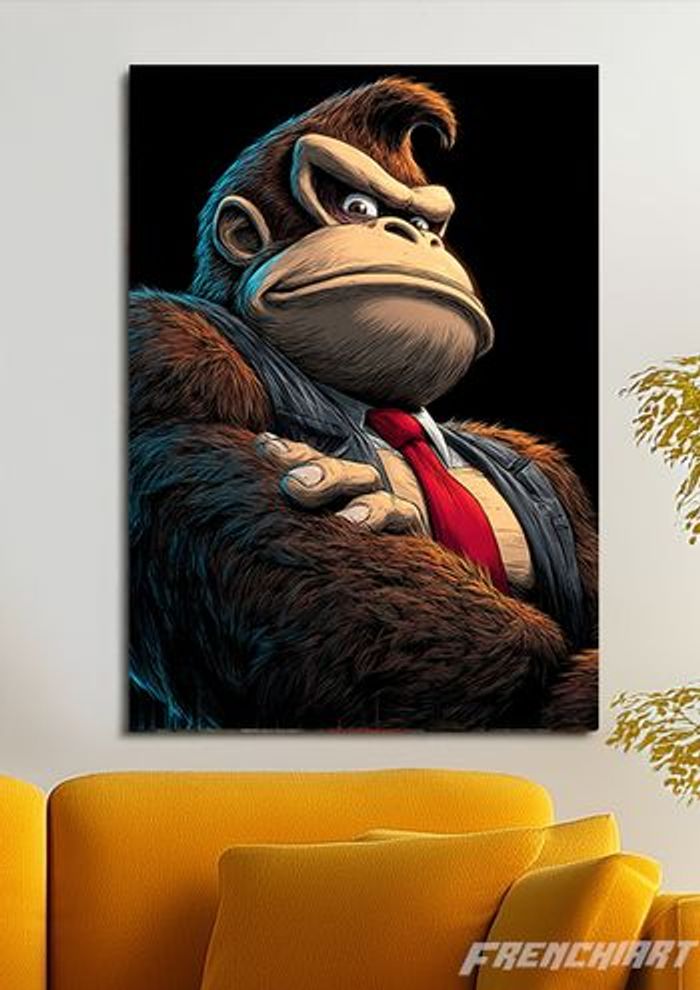 Poster métallique 30cm x 42cm Donkey Kong Mario + aimant mural fourni. - photo numéro 2