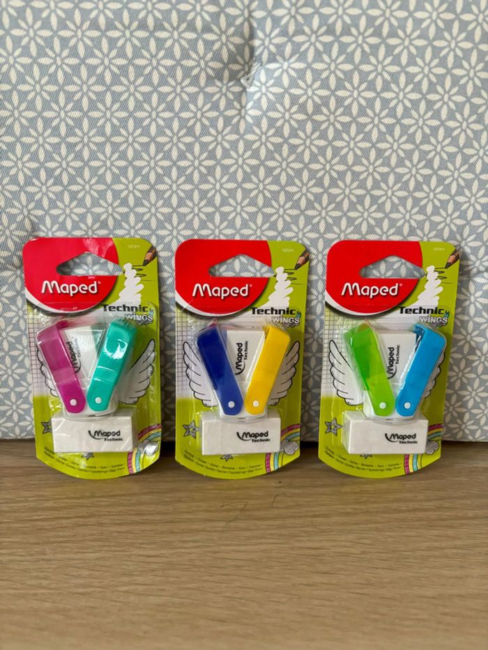 Pack de 3 Mini Gommes "Technic Wings" + 3 Recharges