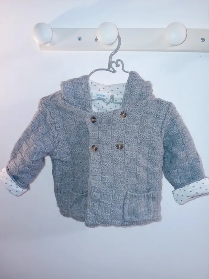 Gilet type paletot en maille