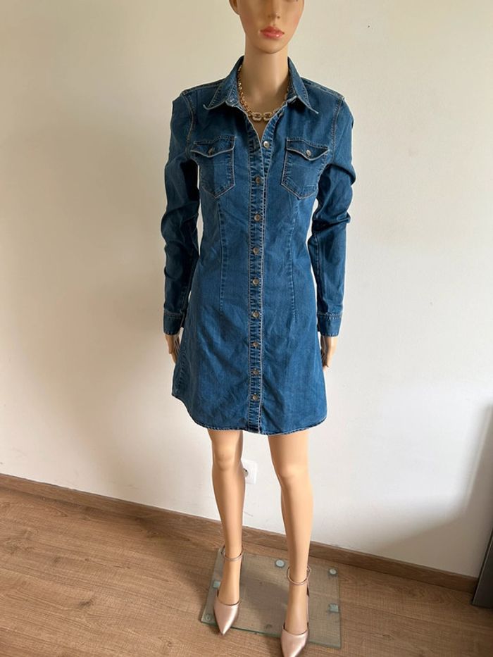 Robe bleue en jean à manches longues Only taille S jamais portée - photo numéro 3