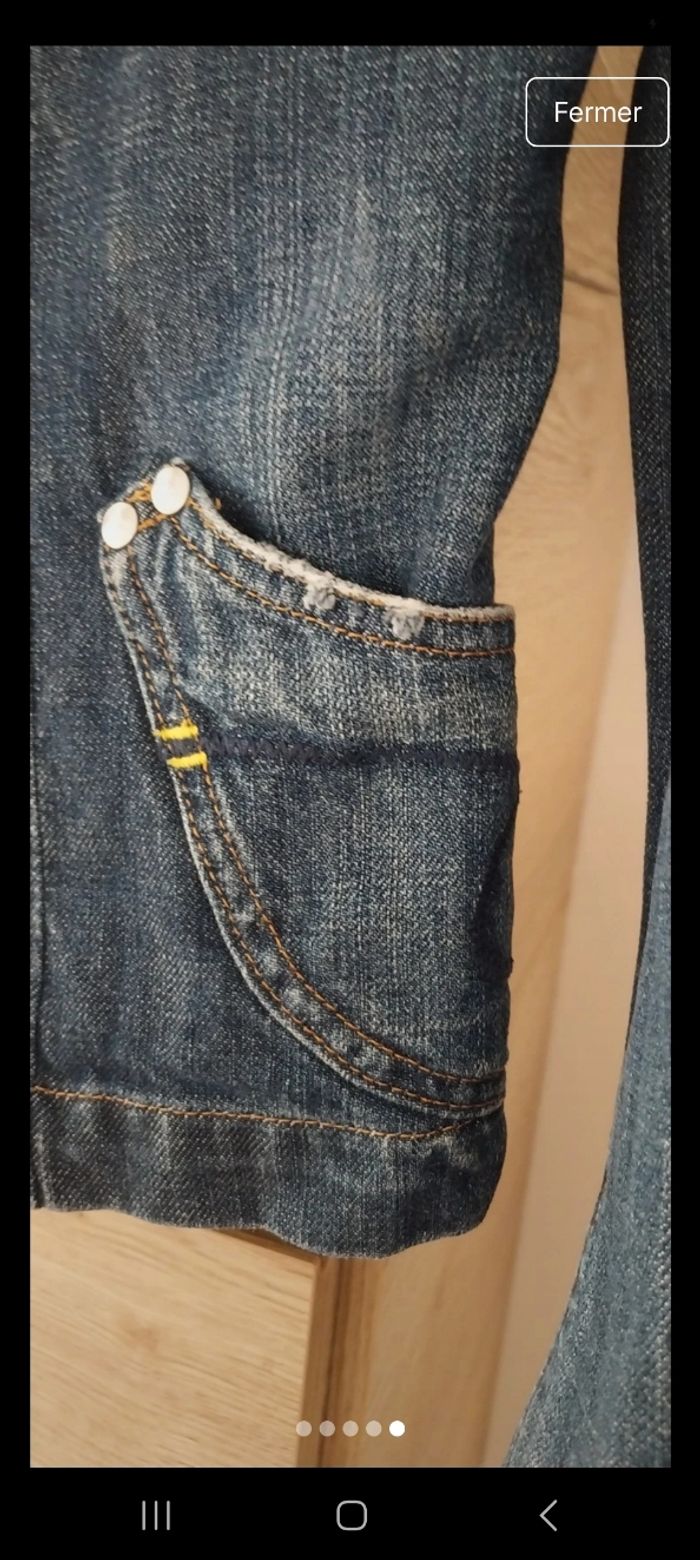 Veste en jeans " les petites bombës " - photo numéro 5