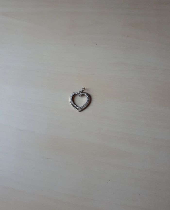 Pendentif argenté forme coeur - photo numéro 2