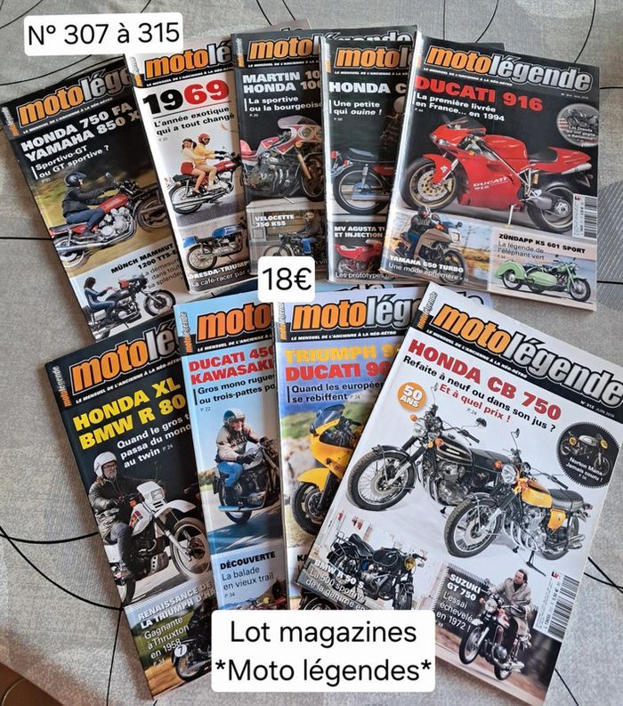 Lot magazines sur les motos *Moto légende*