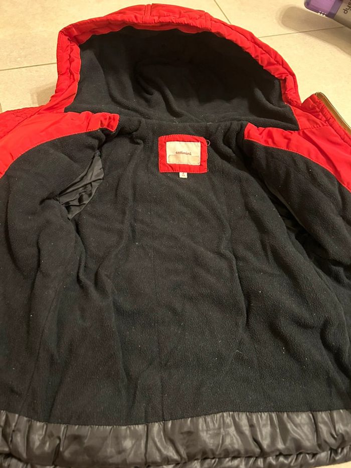 Doudoune à capuche Catimini rouge, beige et noire 4 ans - photo numéro 19