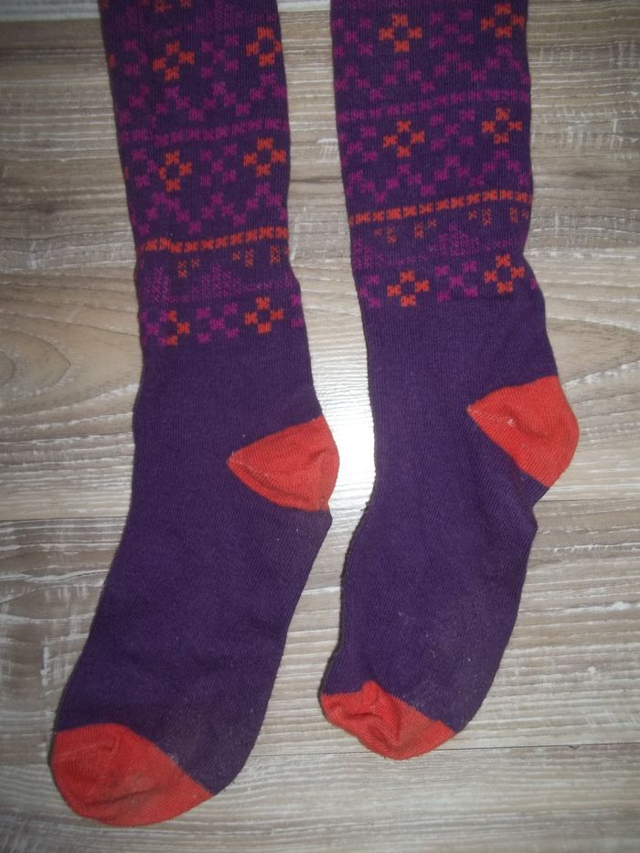 Collant violet et orange 12 ans - photo numéro 2