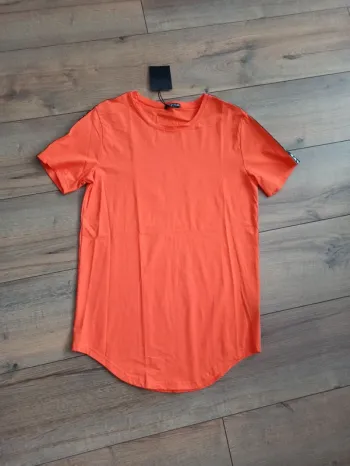 Tee shirt orange homme manches courtes L
