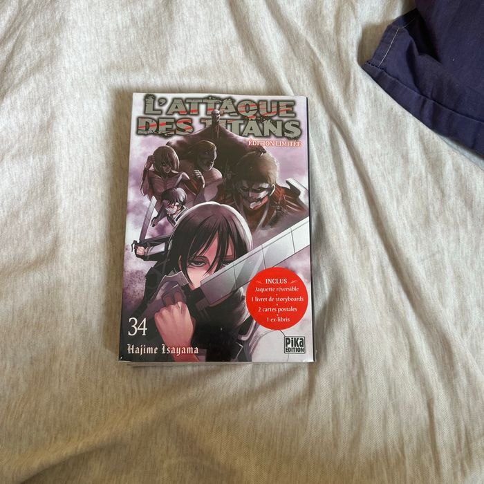 attaque des titans tome 34 édition limitée