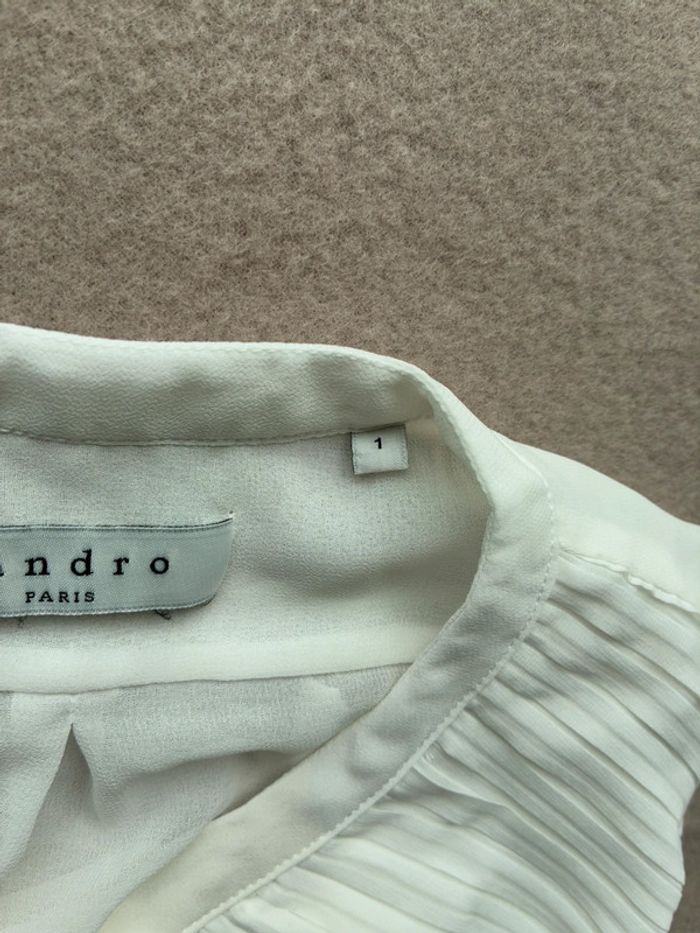 Chemise femme transparente blanche Sandro taille 1 en parfait état - photo numéro 4