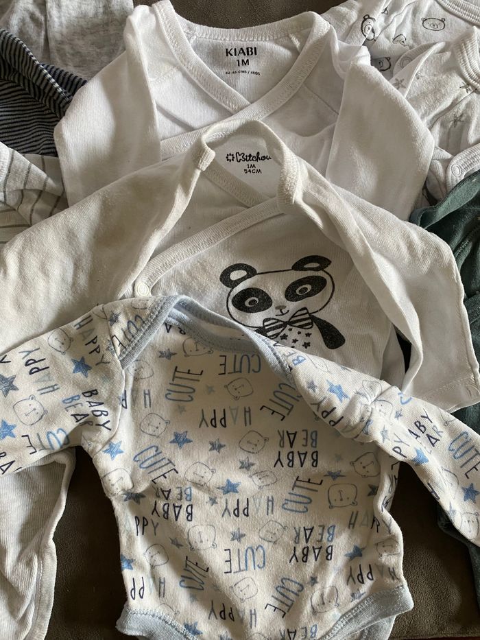 Lot 9 bodies manche longue 1 mois - photo numéro 4